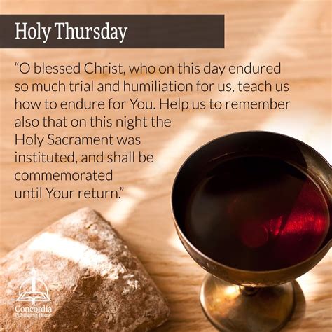 scriptures and prayers for holy thursday